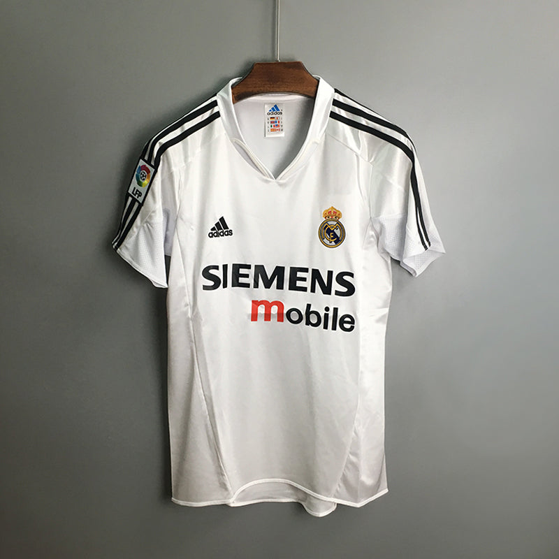 Real Madrid Home Jersey Soccer 04-05 Siemens Adidas