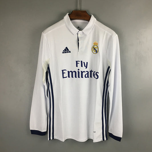 16/17 Retro Real Madrid Home LS